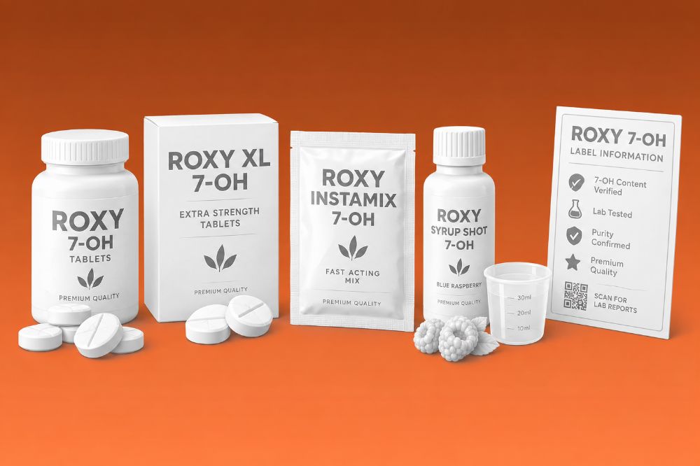 Roxy 7-OH Brand Overview: Tablets, Roxy XL, Instamix, Syrup Shots & Labels - 7OH.com