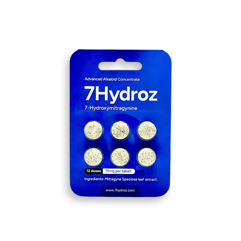 7Hydroz 7 - Hydroxy Kratom Alkaloid Tablets (90mg - 6 Count) - 7OH.com