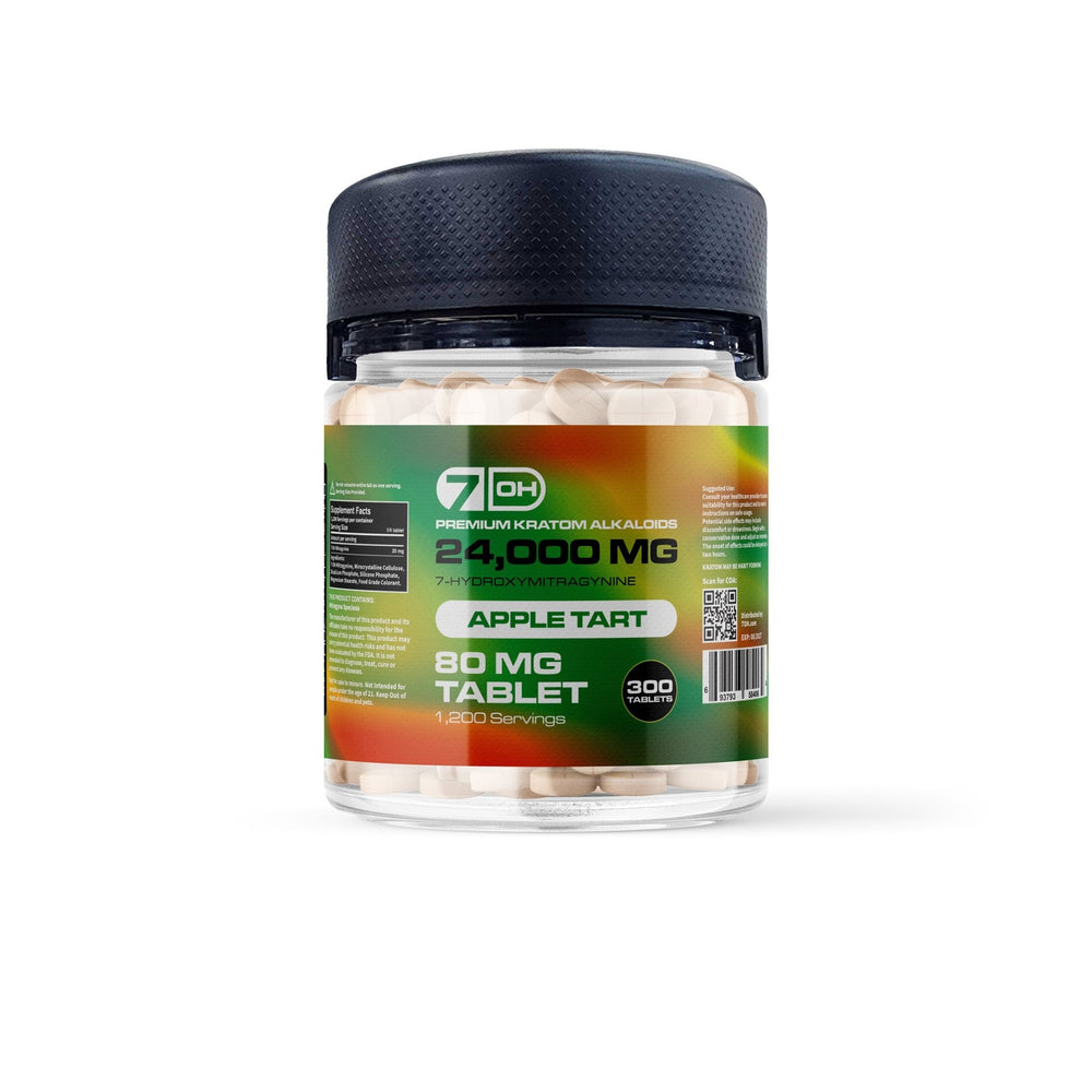 7OH.com Premium Kratom Alkaloid Tablets (24000mg - 300 Count) - 7OH.com