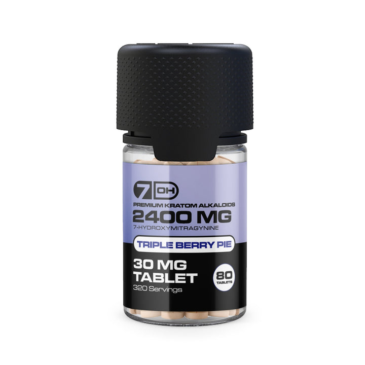 7OH.com Premium Kratom Alkaloid Tablets (2400mg - 80 Count) - 7OH.com