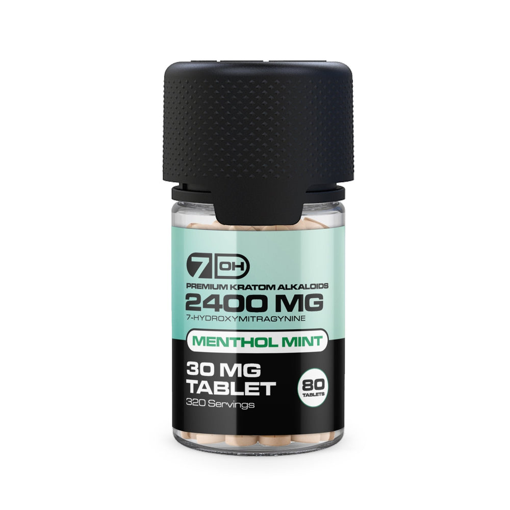 7OH.com Premium Kratom Alkaloid Tablets (2400mg - 80 Count) | BOX OF 10 - 7OH.com