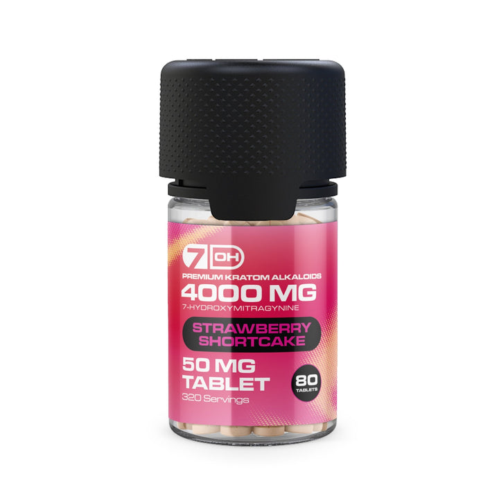 7OH.com Premium Kratom Alkaloid Tablets (4000mg - 80 Count) - 7OH.com