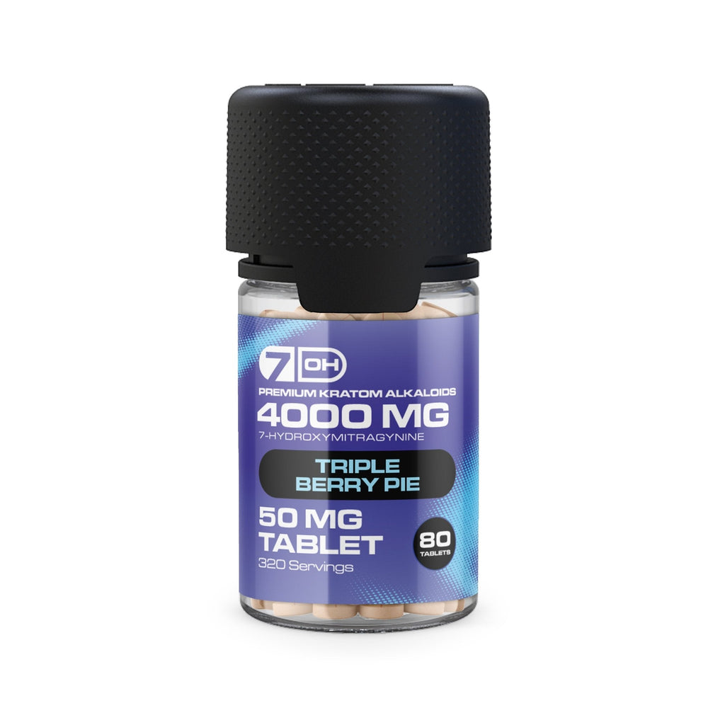 7OH.com Premium Kratom Alkaloid Tablets (4000mg - 80 Count) | BOX OF 10 - 7OH.com