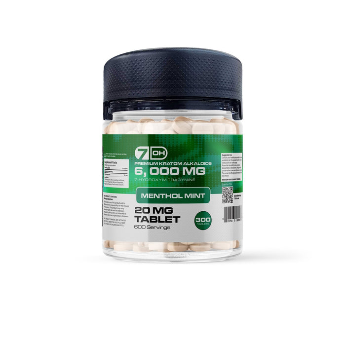 7OH.com Premium Kratom Alkaloid Tablets (6000mg - 300 Count) - 7OH.com