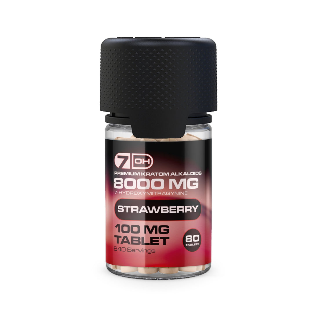 7OH.com Premium Kratom Alkaloid Tablets (8000mg - 80 Count) - 7OH.com