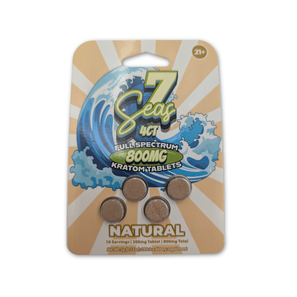 7Seas Full Spectrum Kratom Tablets (800mg - 4 Count) - 7OH.com