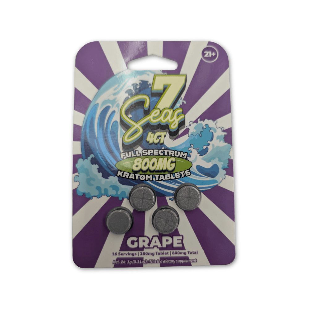 7Seas Full Spectrum Kratom Tablets (800mg - 4 Count) - 7OH.com