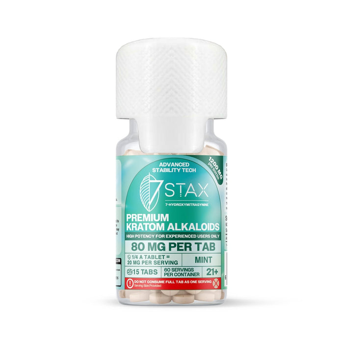 7Stax Premium 7 - OH Kratom Alkaloid Tablets (1200mg - 15 Count) | BOX OF 6 - 7OH.com