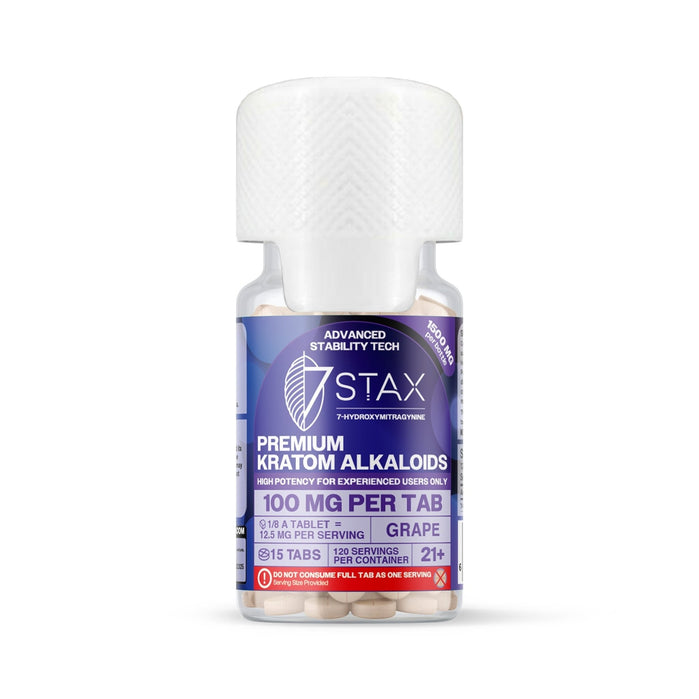 7Stax Premium 7 - OH Kratom Alkaloid Tablets (1500mg - 15 Count) - 7OH.com