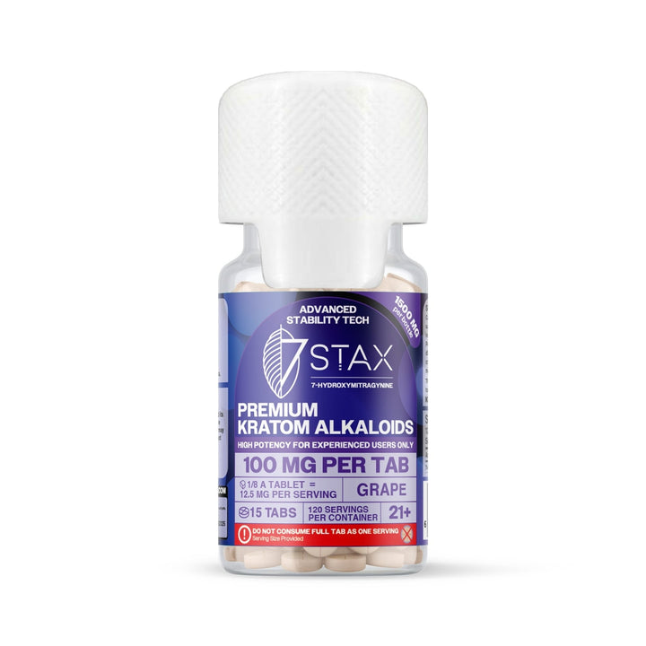 7Stax Premium 7 - OH Kratom Alkaloid Tablets (1500mg - 15 Count) - 7OH.com