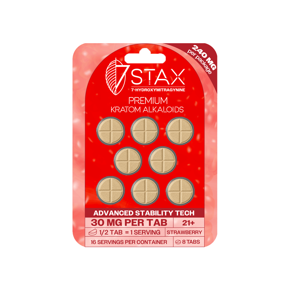 7Stax Premium 7 - OH Kratom Alkaloid Tablets (240mg - 8 Count) - 7OH.com