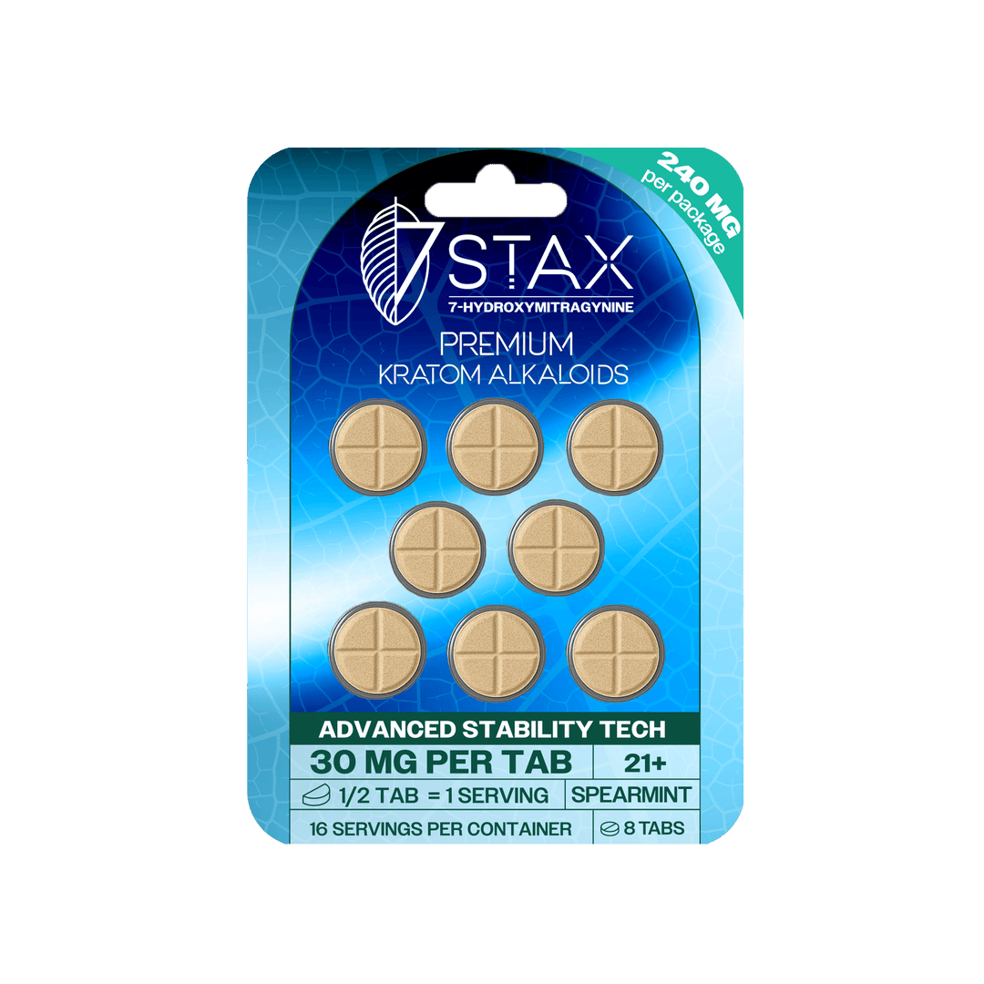 7Stax Premium 7 - OH Kratom Alkaloid Tablets (240mg - 8 Count) | BOX OF 10 - 7OH.com