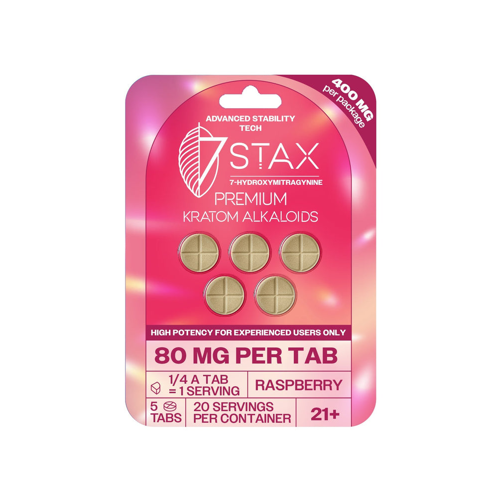 7Stax Premium 7 - OH Kratom Alkaloid Tablets (400mg - 5 Count) - 7OH.com