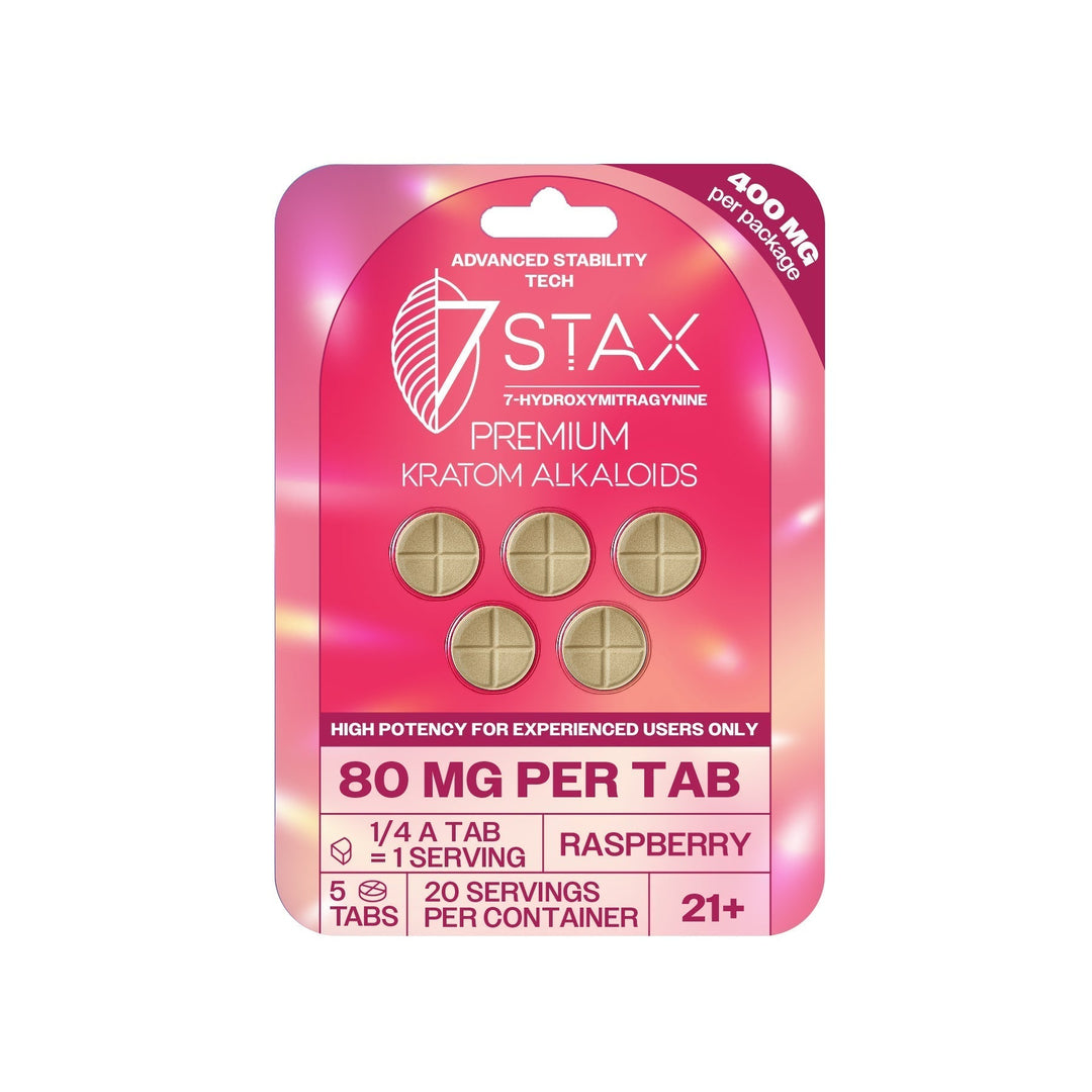 7Stax Premium 7-OH Kratom Alkaloid Tablets (400mg - 5 Count) | BOX OF 10