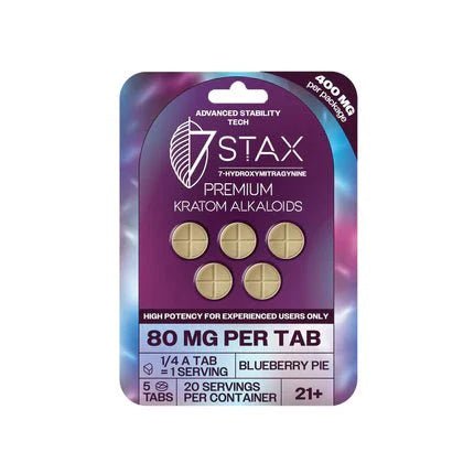 7Stax Premium 7-OH Kratom Alkaloid Tablets (400mg - 5 Count) | BOX OF 10