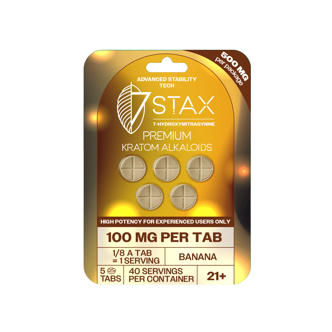 7Stax Premium 7 - OH Kratom Alkaloid Tablets (500mg - 5 Count) - 7OH.com