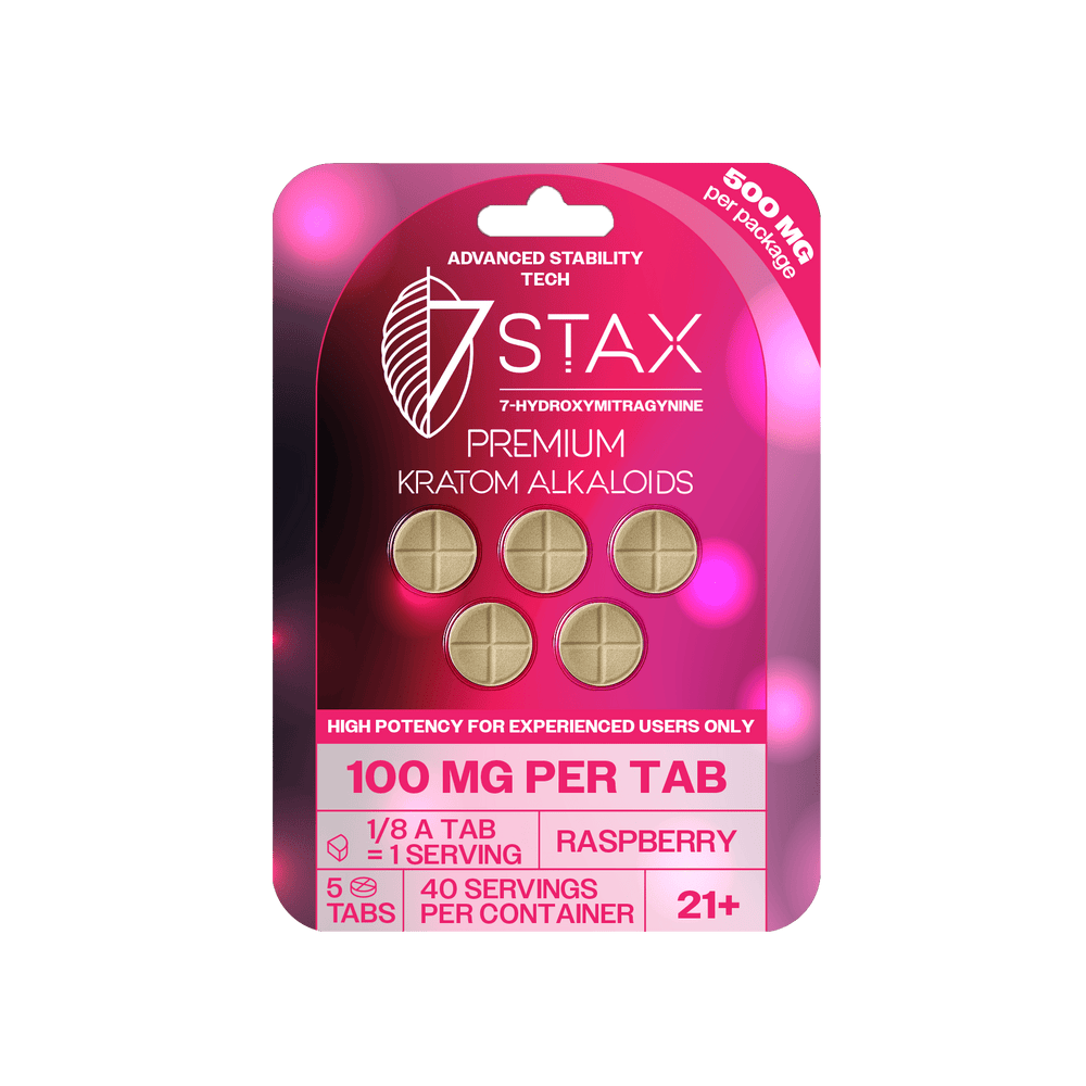 7Stax Premium 7 - OH Kratom Alkaloid Tablets (500mg - 5 Count) - 7OH.com