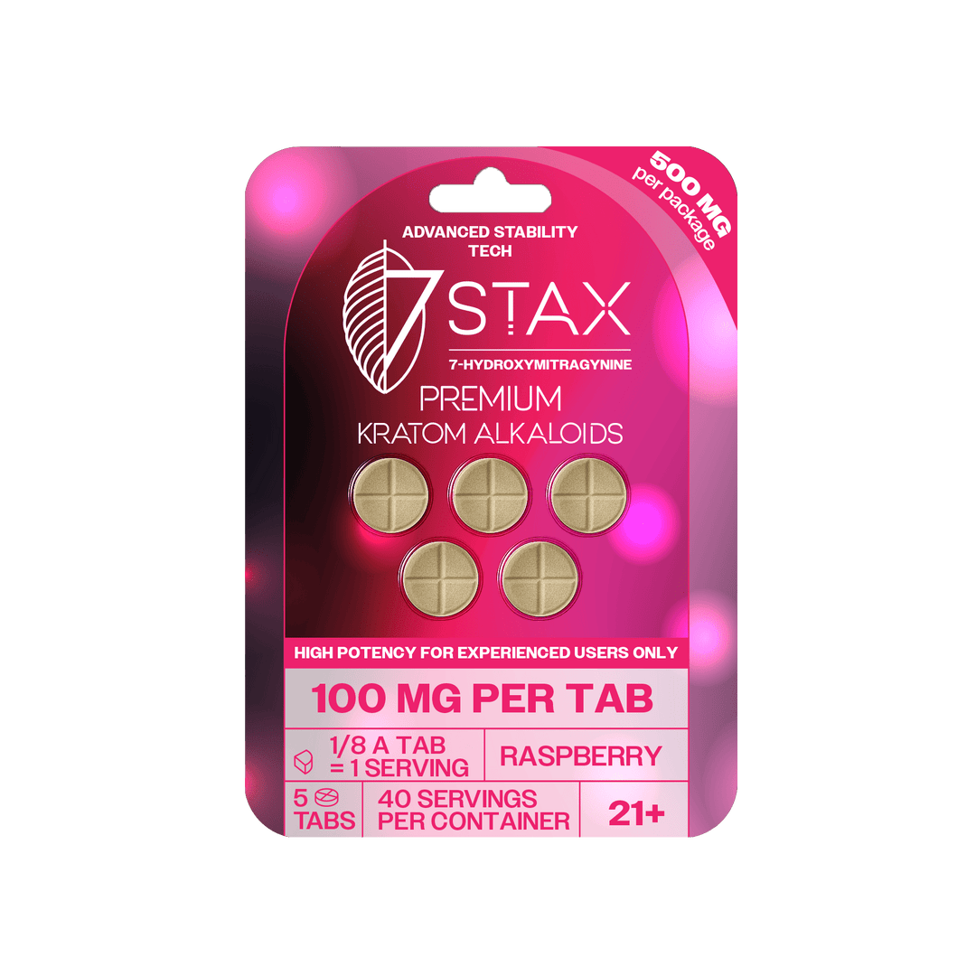 7Stax Premium 7 - OH Kratom Alkaloid Tablets (500mg - 5 Count) - 7OH.com