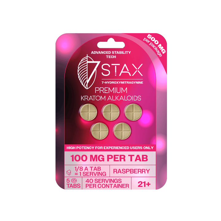 7Stax Premium 7 - OH Kratom Alkaloid Tablets (500mg - 5 Count) - 7OH.com