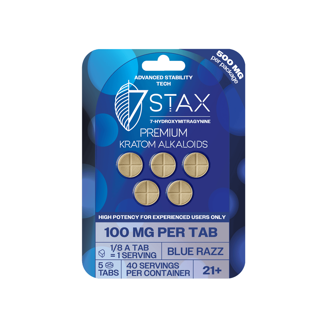 7Stax Premium 7 - OH Kratom Alkaloid Tablets (500mg - 5 Count) - 7OH.com