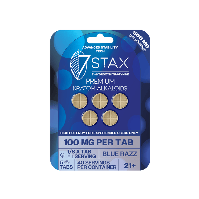 7Stax Premium 7 - OH Kratom Alkaloid Tablets (500mg - 5 Count) - 7OH.com