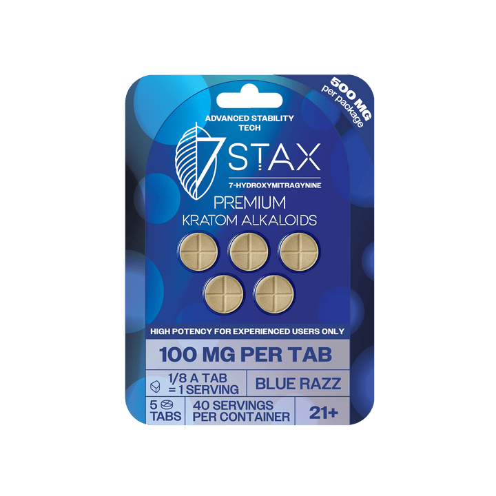 7Stax Premium 7 - OH Kratom Alkaloid Tablets (500mg - 5 Count) - 7OH.com