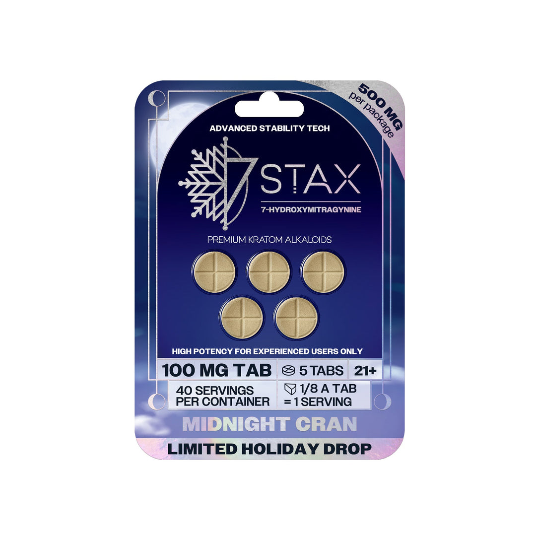 7Stax Premium 7 - OH Kratom Alkaloid Tablets (500mg - 5 Count) - 7OH.com