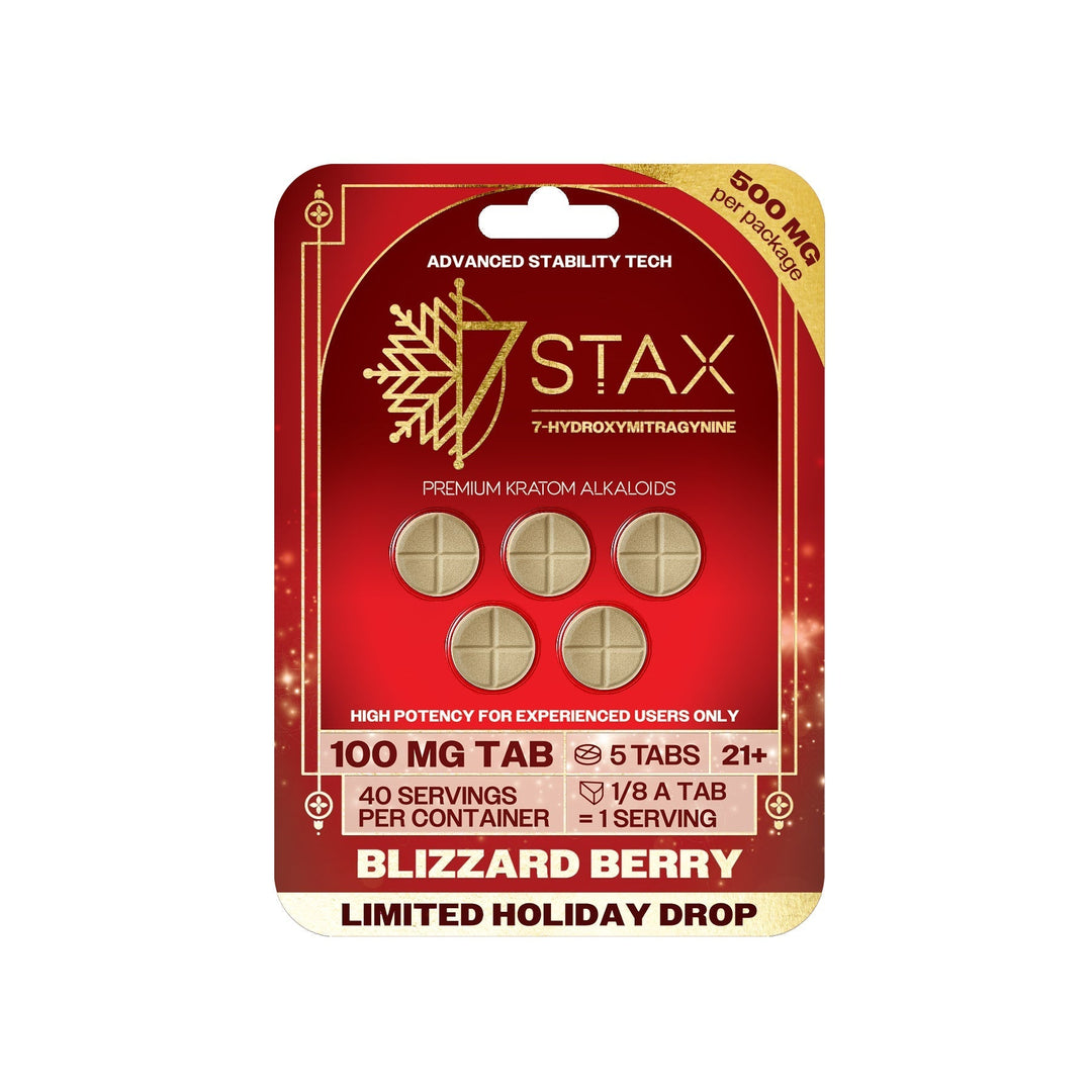 7Stax Premium 7 - OH Kratom Alkaloid Tablets (500mg - 5 Count) | BOX OF 10 - 7OH.com