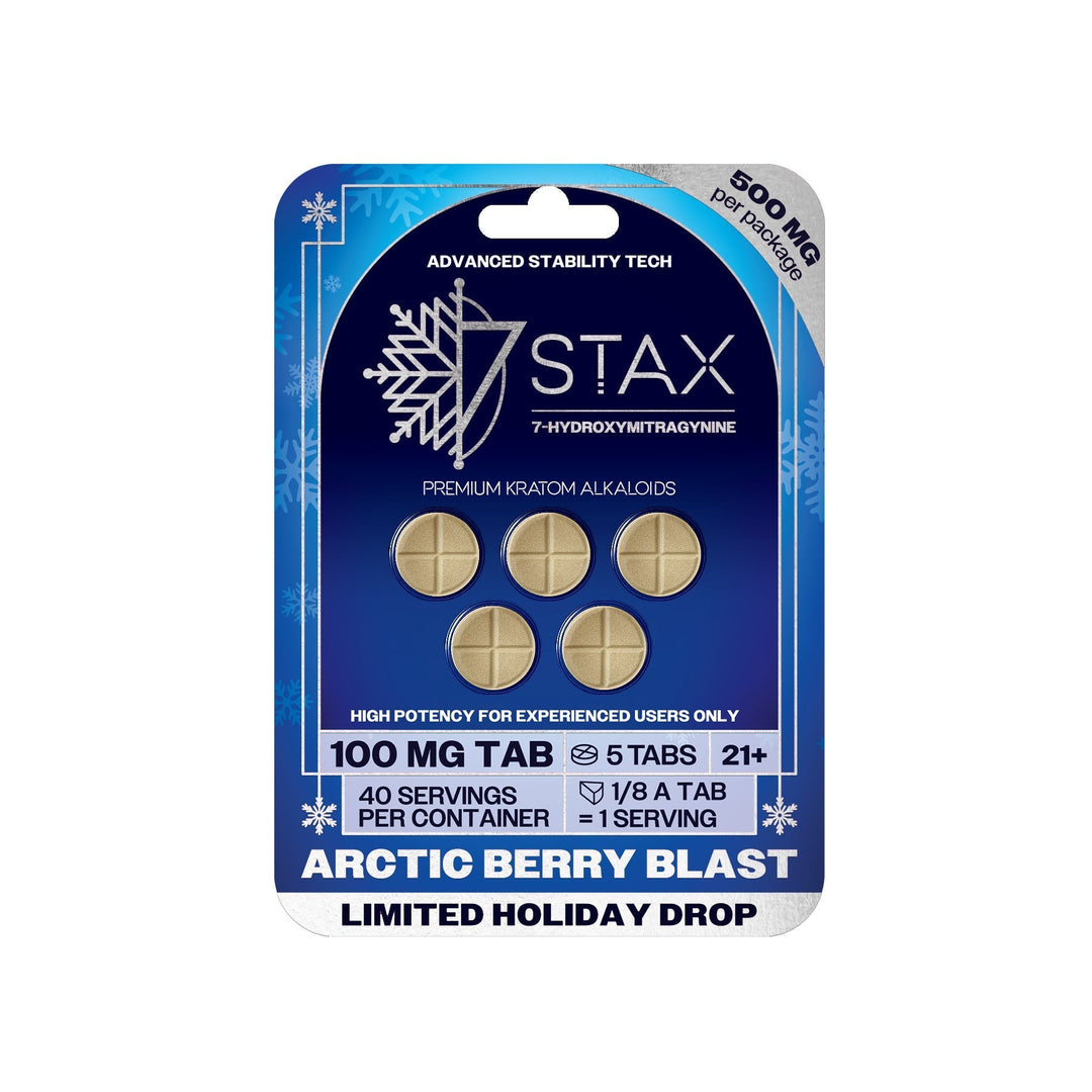 7Stax Premium 7 - OH Kratom Alkaloid Tablets (500mg - 5 Count) | BOX OF 10 - 7OH.com