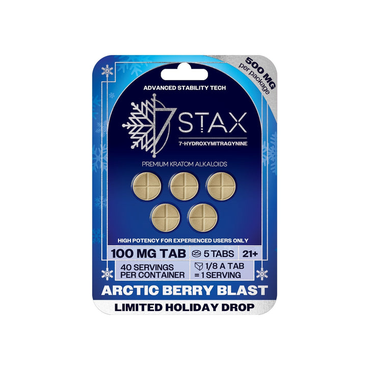 7Stax Premium 7 - OH Kratom Alkaloid Tablets (500mg - 5 Count) | BOX OF 10 - 7OH.com
