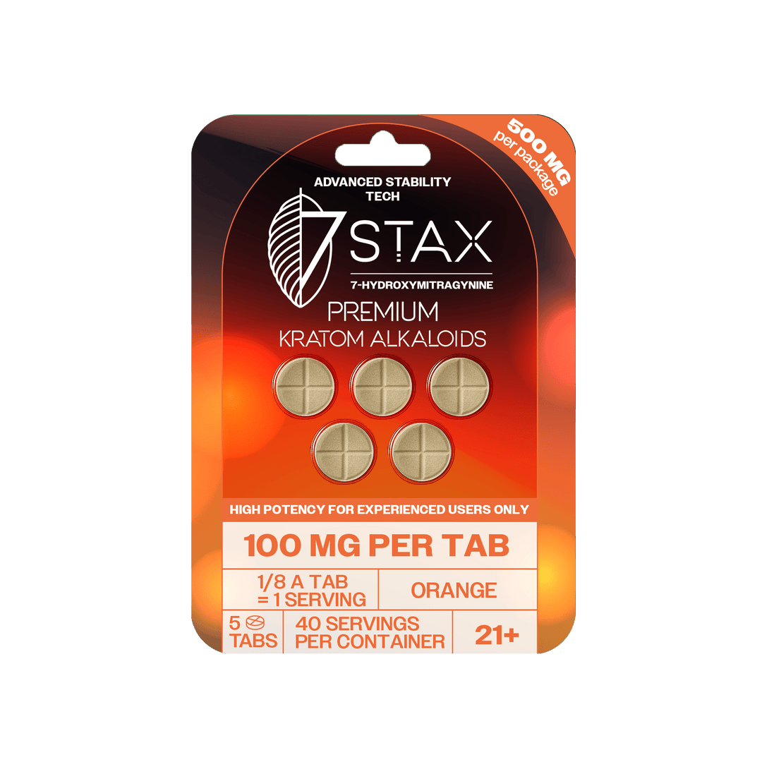 7Stax Premium 7 - OH Kratom Alkaloid Tablets (500mg - 5 Count) | BOX OF 10 - 7OH.com