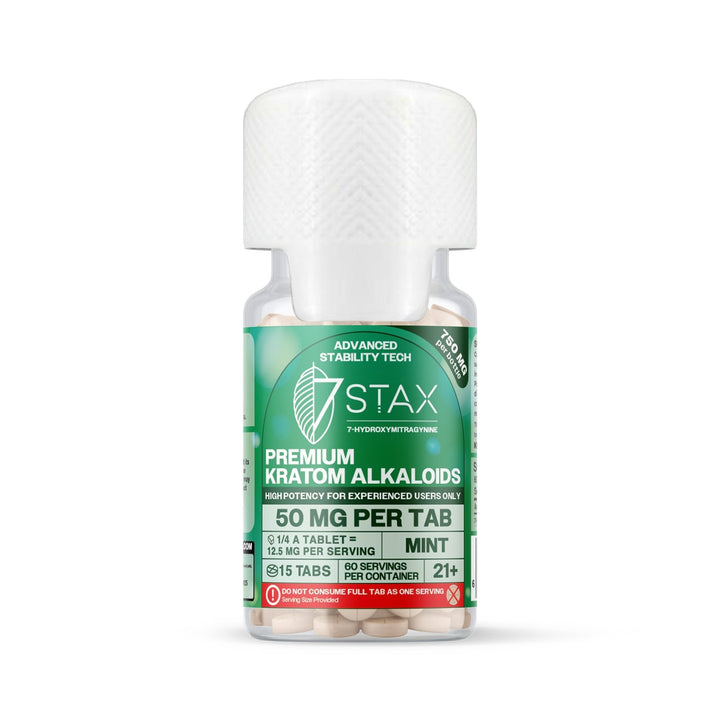 7Stax Premium 7 - OH Kratom Alkaloid Tablets (750mg - 15 Count) - 7OH.com