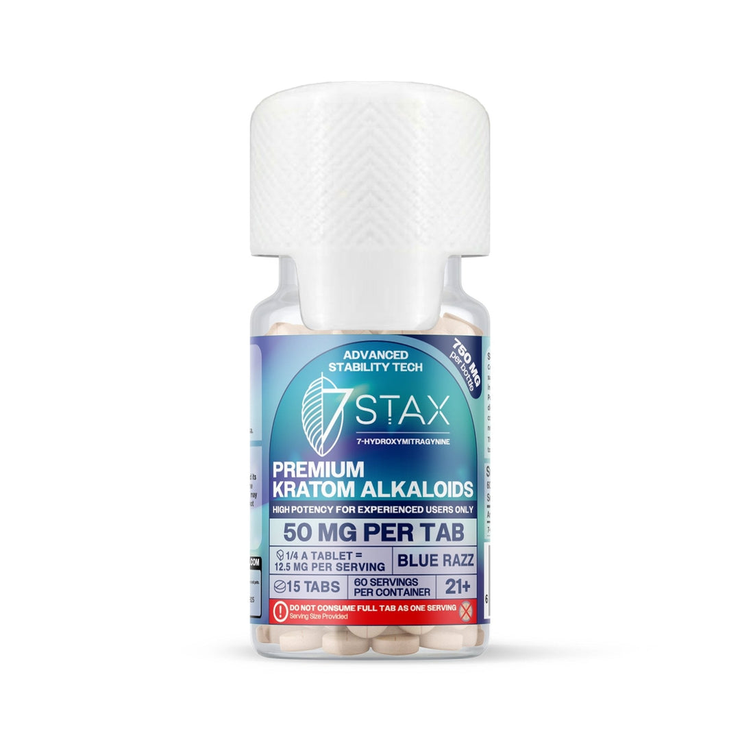 7Stax Premium 7 - OH Kratom Alkaloid Tablets (750mg - 15 Count) | BOX OF 6 - 7OH.com