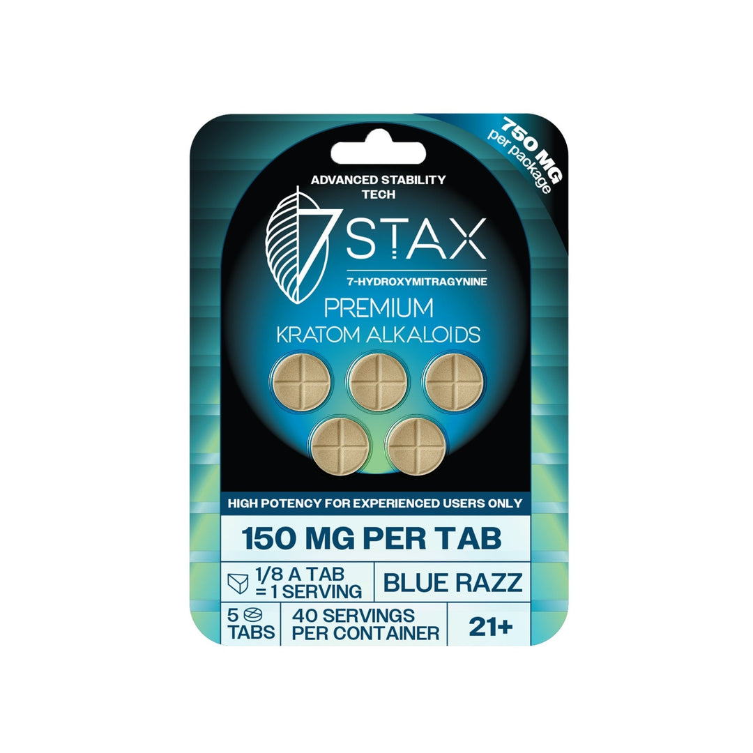 7Stax Premium 7 - OH Kratom Alkaloid Tablets (750mg - 5 Count) - 7OH.com