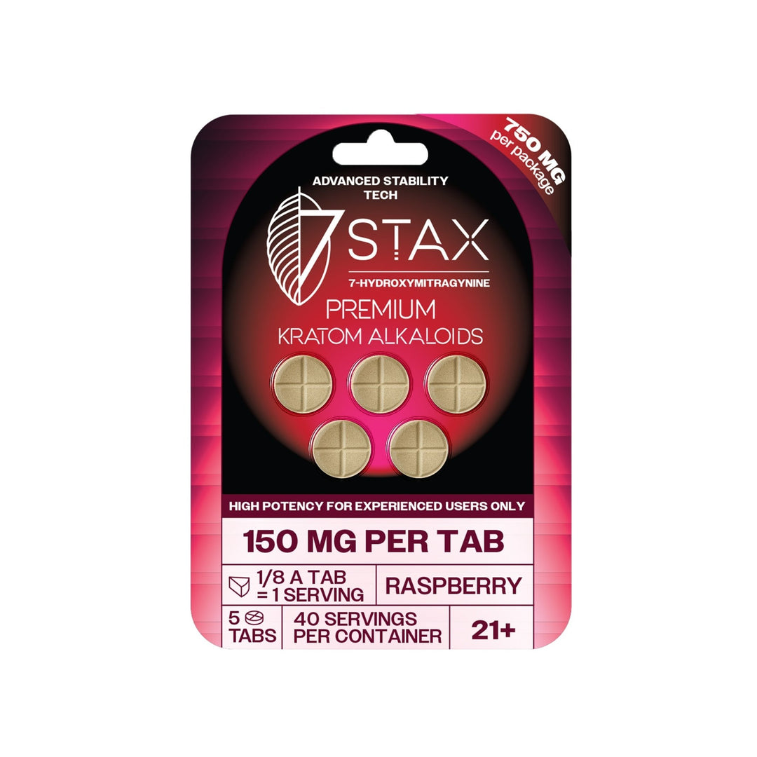 7Stax Premium 7 - OH Kratom Alkaloid Tablets (750mg - 5 Count) - 7OH.com
