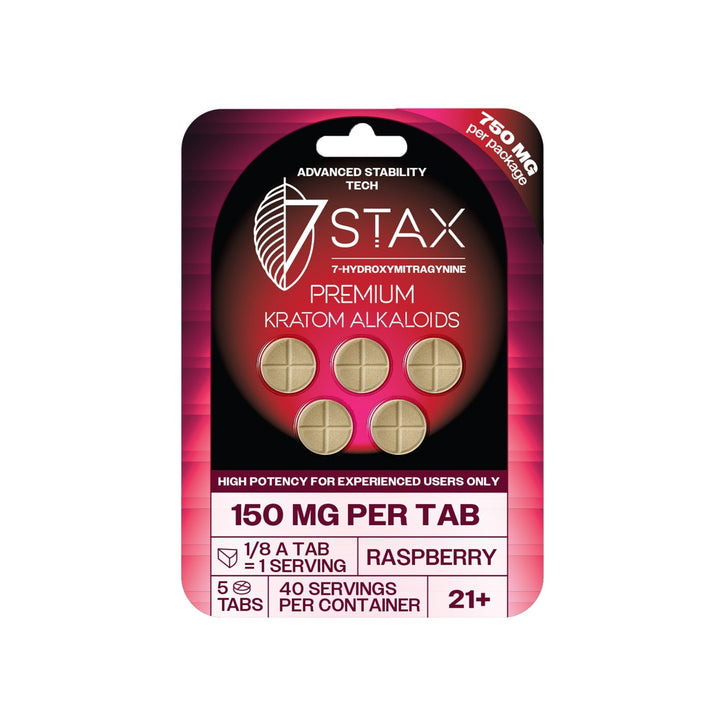 7Stax Premium 7 - OH Kratom Alkaloid Tablets (750mg - 5 Count) - 7OH.com