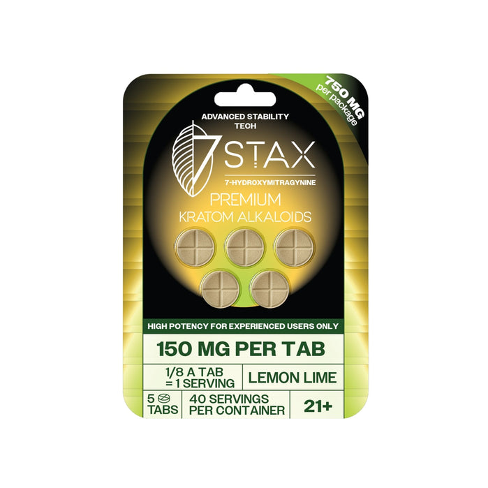 7Stax Premium 7-OH Kratom Alkaloid Tablets (750mg - 5 Count) - 7OH.com