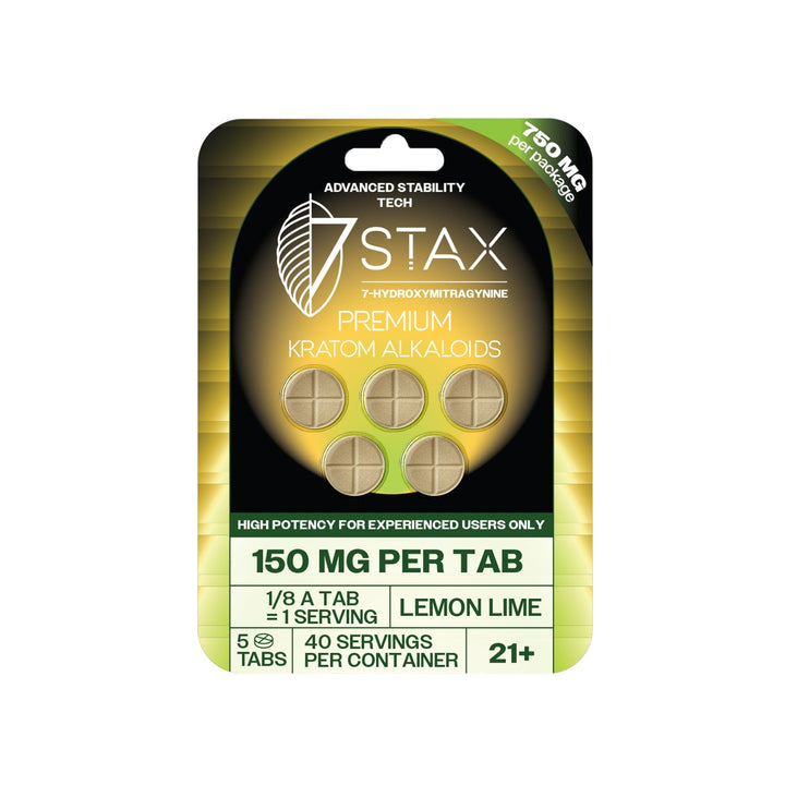 7Stax Premium 7-OH Kratom Alkaloid Tablets (750mg - 5 Count) - 7OH.com
