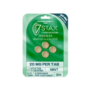 7Stax Premium 7 - OH Kratom Alkaloid Tablets (80mg - 4 Count) - 7OH.com