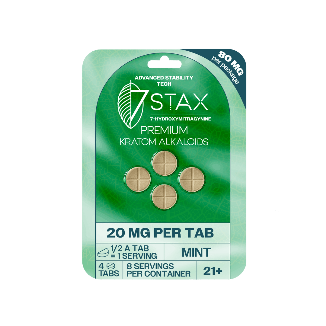 7Stax Premium 7 - OH Kratom Alkaloid Tablets (80mg - 4 Count) - 7OH.com