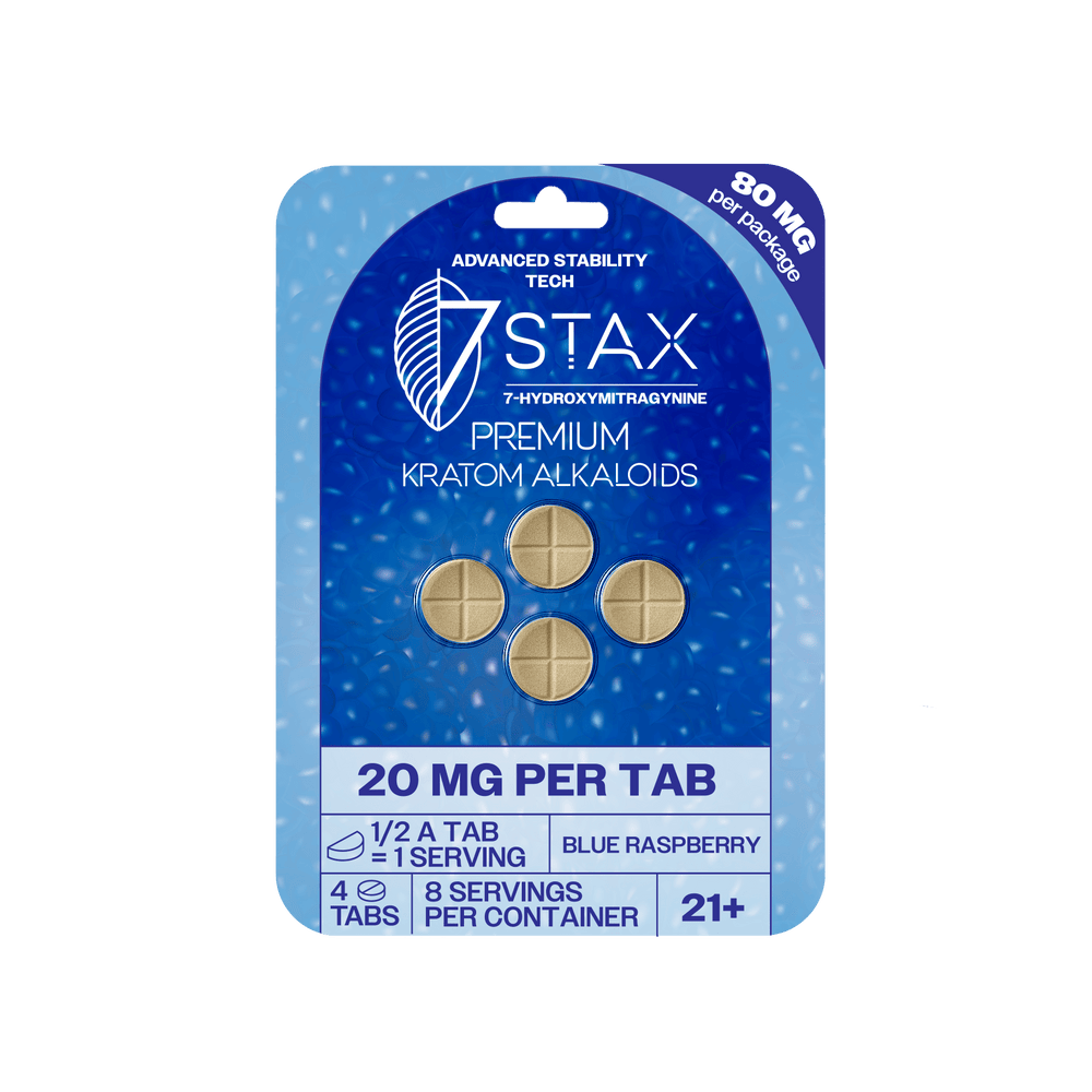 7Stax Premium 7 - OH Kratom Alkaloid Tablets (80mg - 4 Count) - 7OH.com