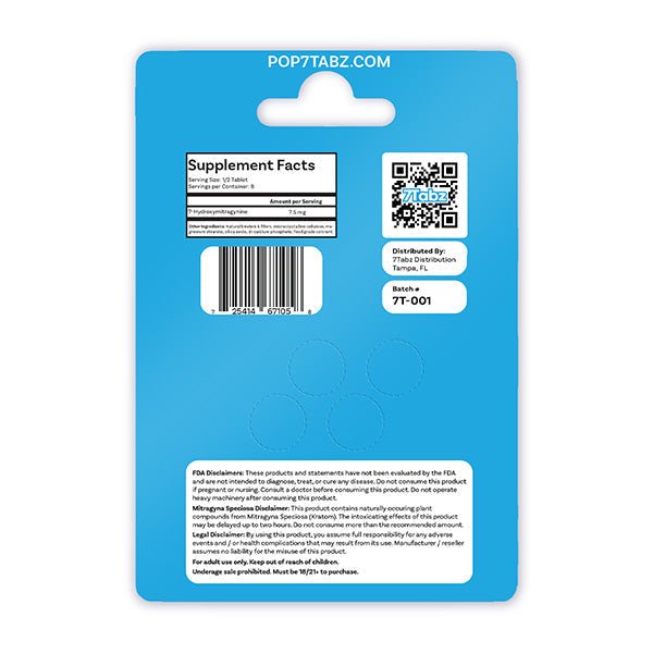 7Tabz 7 - Hydroxymitragynine Pure Extract Tablets (60mg - 4 Count) - 7OH.com