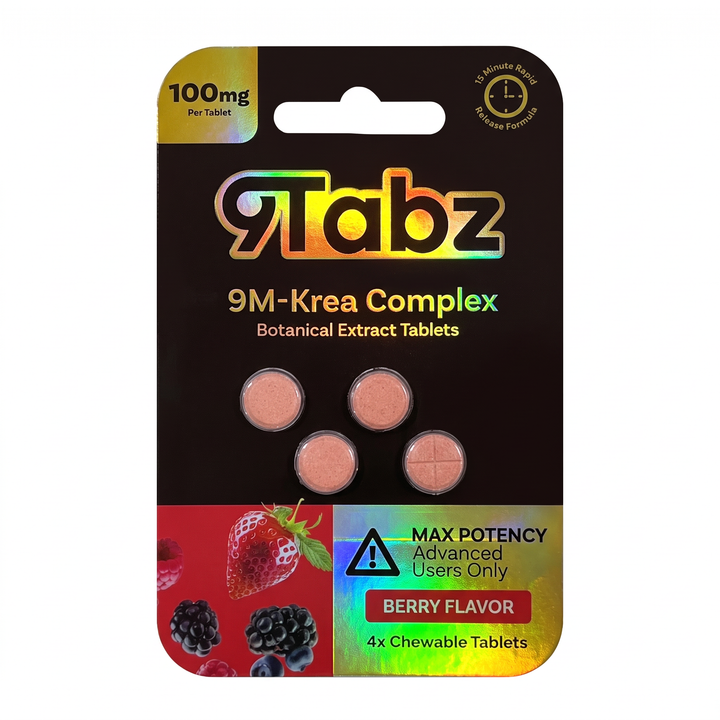 9Tabz 9M-Krea Complex Botanical Extract Tablets (400mg - 4 Count) - 7OH.com