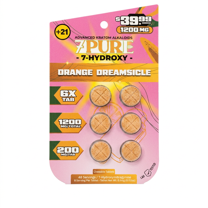 7Pure 7-OH Tablets (1200mg - 6 Count)
