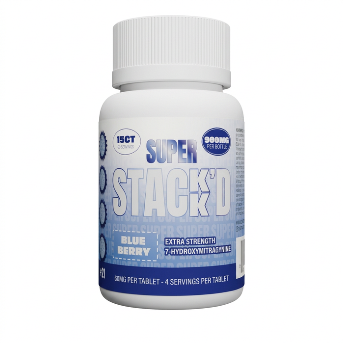 Super Stack'd 7-Hydroxy Extra Strength Tablets (900mg - 15 Count)