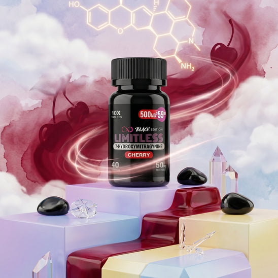Limitless Black Edition 7-Hydroxymitragynine Tablets - 50mg Per Tablet ...