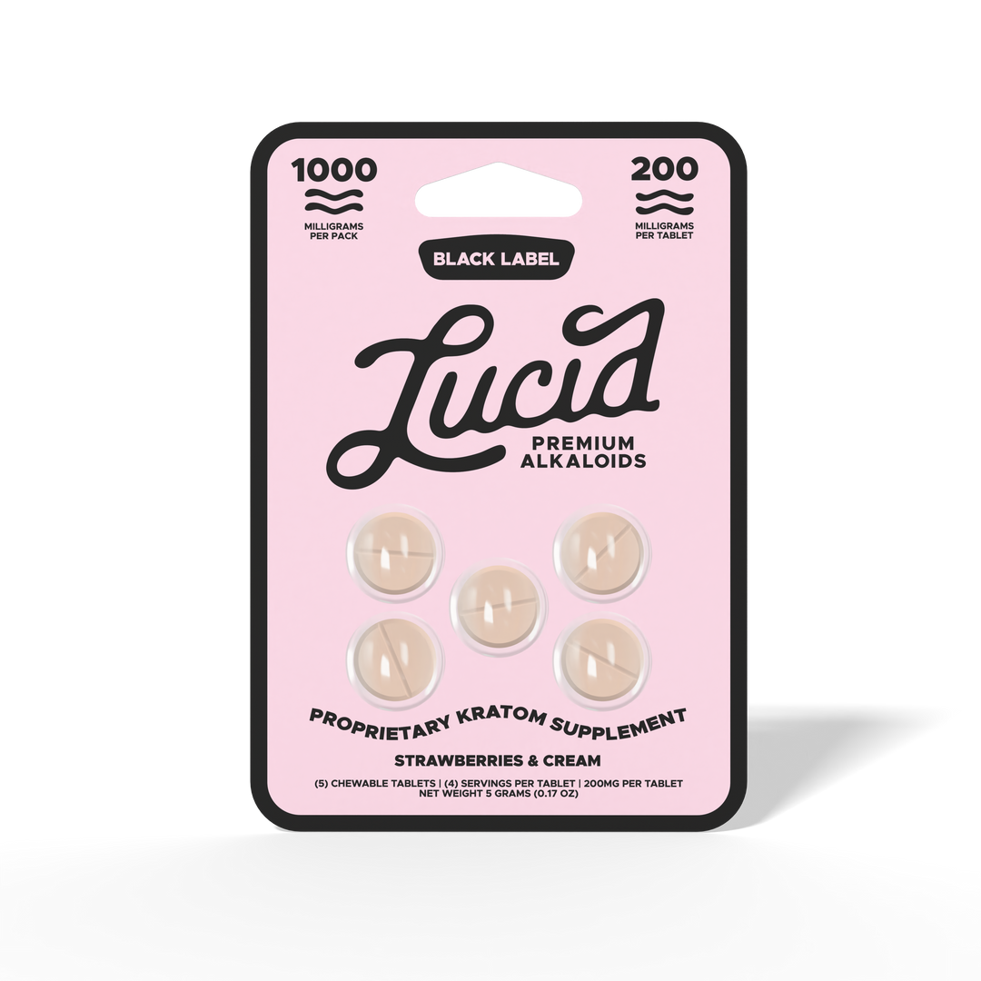 Lucid Black Label Kratom Tablets (1000mg - 5 Count)