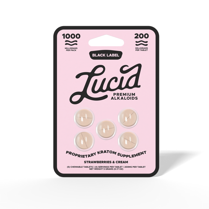 Lucid Black Label Kratom Tablets (1000mg - 5 Count)