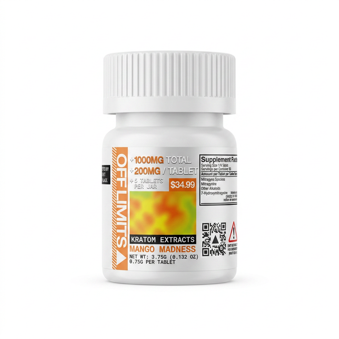 Off Limits Kratom Extract Tablets (1000mg - 5 Count)