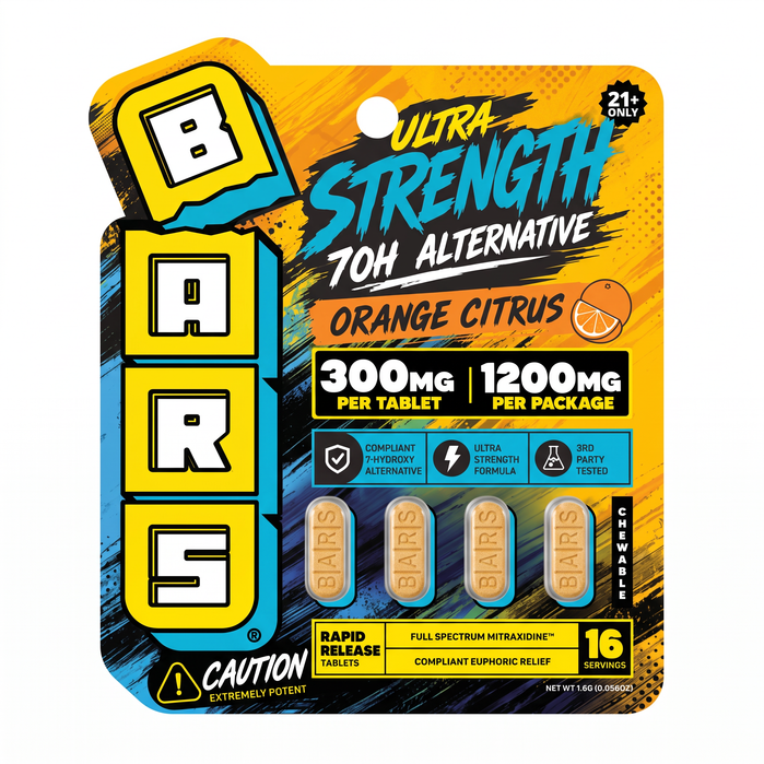 Tre House BARS Ultra Strength 7-OH Alternative Tablets (1200mg - 4 Count) - Orange Citrus